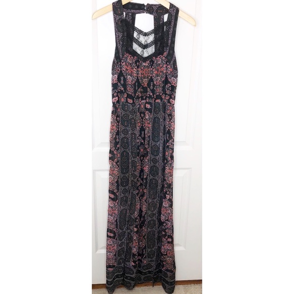 Free People Boho Moroccan Print Maxi Dress Size 0 - Picture 3 of 8